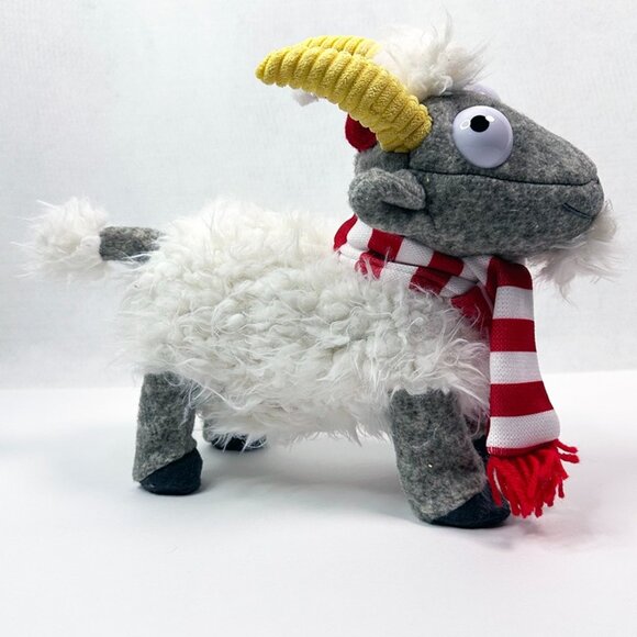 Season's Screaming’s Goat Plush With Sound and Motion Christmas Fainting Goat - Picture 4 of 17